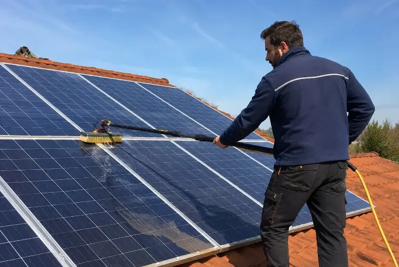 Nettoyage et entretien de panneaux solaires à Rives-du-Fougerais